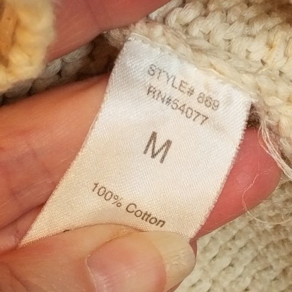 EUC Cream Shawl Collar Single Button Sweater Vest Style #869 - Picture 5 of 6